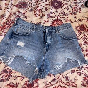 PacSun Light Blue Denim booty shorts